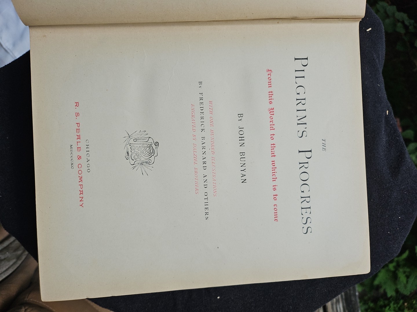 1890 Antique Classic Novel "The Pilgrim's Progress" John Bunyan Rough Condition 