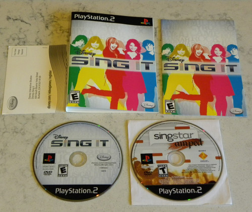 Disney Sing It & Singstar Amped 2 Game Bundle (PS2 / Sony PlayStation 2) Discs