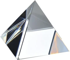 Amlong Crystal Clear Pyramid 2.3 inch with Gift Box Small 