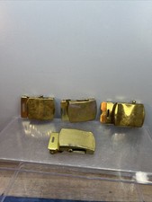 Vintage Military Brass Belt Buckle Military Uniform 2 Buckles Used USA Lot Of 4
