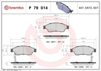 Vorderachse Brembo P 79 014 Bremsbelagsatz, Scheibenbremse FüR Suzuki,Suzuki (Ch