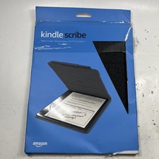 Amazon Kindle Scribe Fabric Folio Magnetic Cover Case Black 1st Gen 2022 