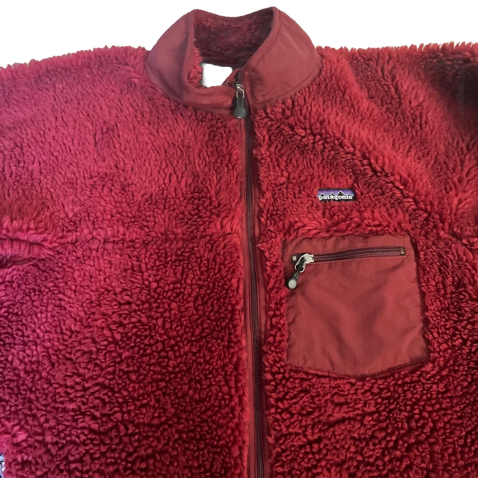 Chaqueta De Colección Patagonia Para Hombres XL Roja Retro X Cárdigan Pila Profunda EE. UU. Rara Y2K Foto 2 de 4