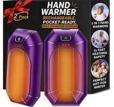 Hand Warmers Rechargeable 2 Pack, Reusable Electric Handwarmers Portable