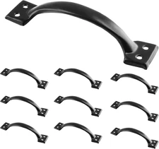 10 Pcs 5.5” Metal Door Handles Bow, Large Door Pulls Vintage Barn Handles for Fu