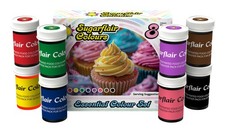 Sugarflair Essentials Food Colouring Paste Set 8x 25g - Vibrant Concentrated ...