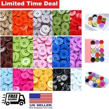 90 Assorted 25mm Flatback Buttons for Sewing Crafts DIY Projects Multicolor