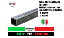 Tubolare scatolato in ferro quadro tubo quadrato barra quadra 40x40x2 liscio di