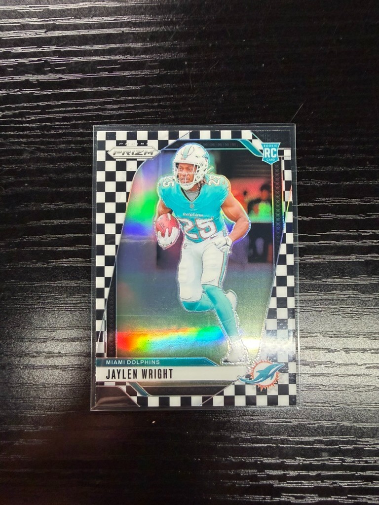 Jaylen Wright  2024 Panini Prizm Rookie #348 Black & White Checker Prizm (RC)