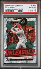 2021 Panini Donruss Mike Trout Unleashed Rapture PSA 10
