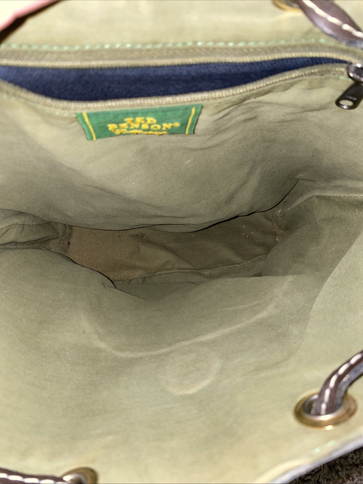 Ted Benson Leather Drawstring Backpack Mini Purse… - image 4