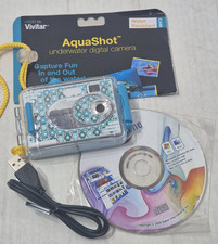 Vivitar AquaShot Underwater Digital Camera Water Resistant Untested w/Cord/Disc