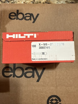 #ad HILTI X W6 20 27FP8 PN 306074 Carbon Steel Threaded Stud Box of 100 $50.00