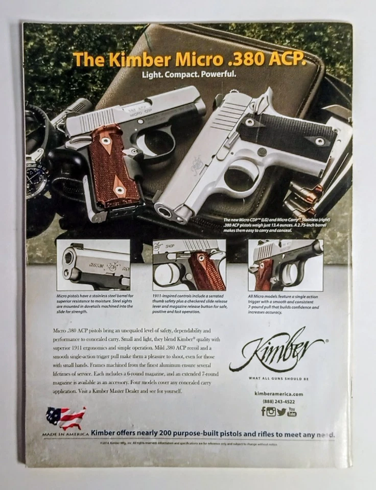 American Handgunner Magazine January February 2015 Walther PPQ M2 9mm Free Ship - Image 3 of 3