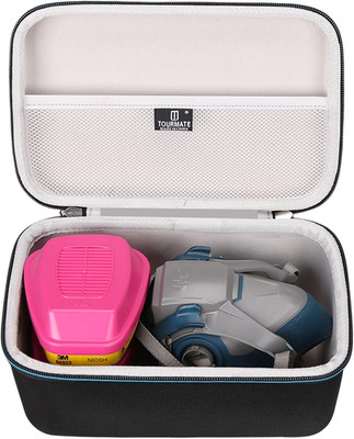 Tourmate EVA Hard Case Compatible for 3M Half Facepiece Reusable Respirator 6200