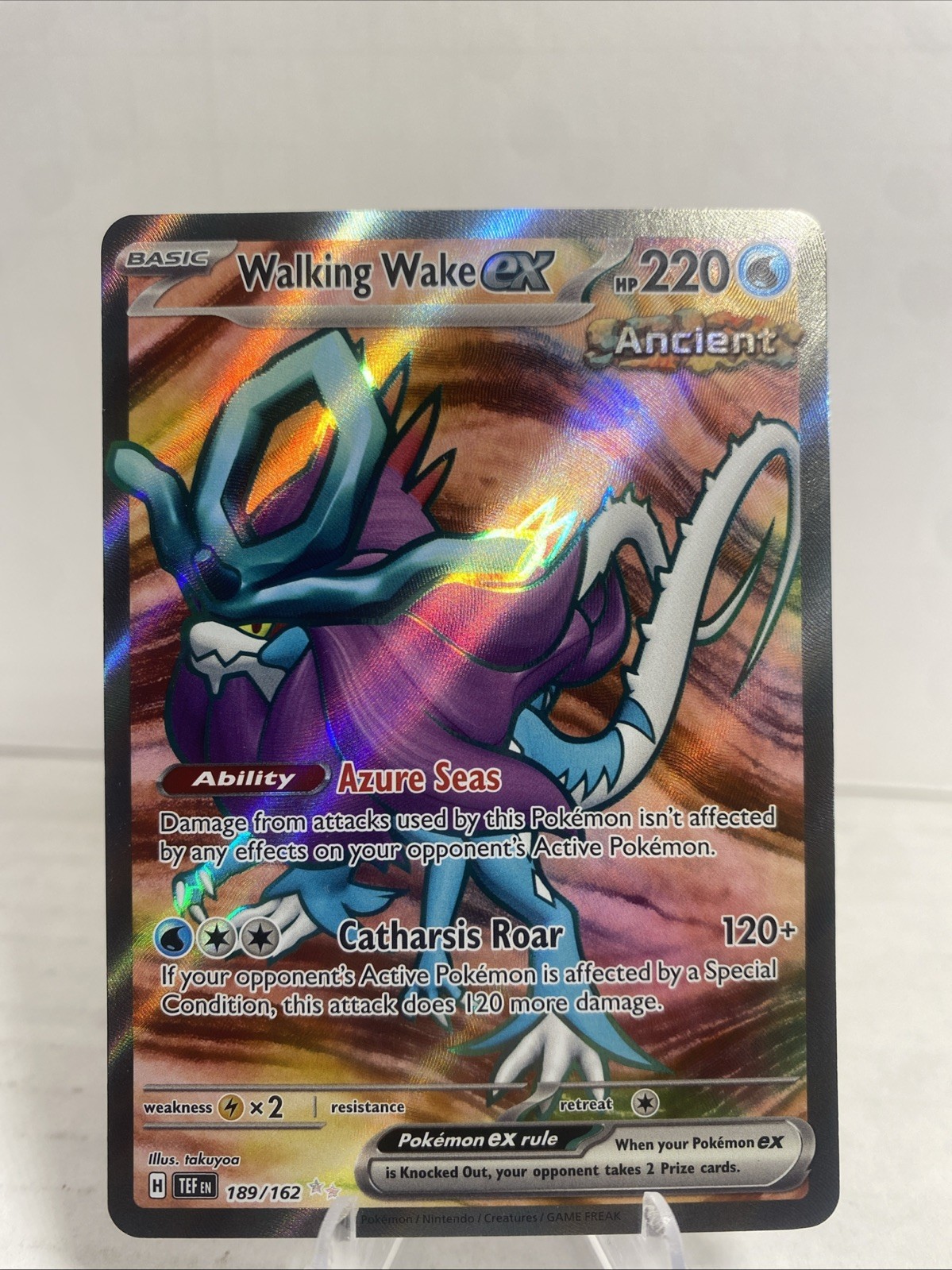 Pokemon Walking Wake ex Ultra Rare SV05: Temporal Forces 189/162 NM