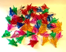 Vintage Christmas Mini Light Reflectors Tulip & Daisy Flower 53 Pc Mixed Colors