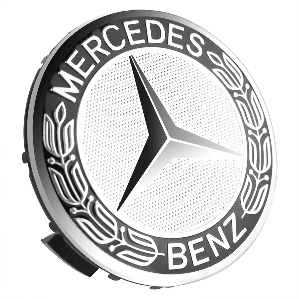 4PCS For Mercedes-Benz Wheel Center Caps Emblem Rim Hub Cover Badge Logo Black - Изображение 4 из 4