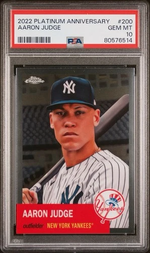 2022 Topps Chrome Platinum Anniversary - Aaron Judge #200 PSA 10 Gem Yankees