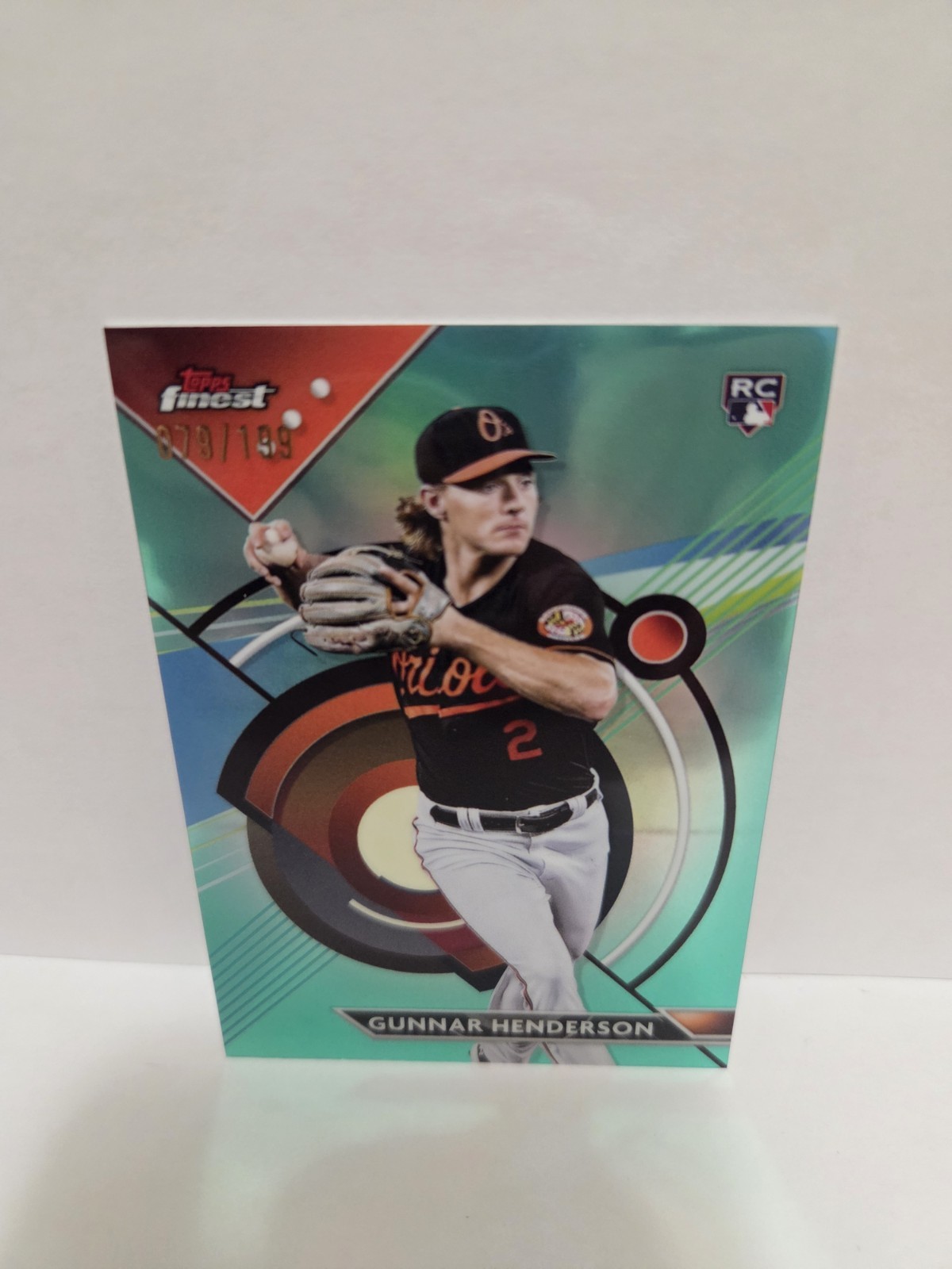 2023 Topps Finest - Gunnar Henderson #100 Aqua Refractor /199 (RC)
