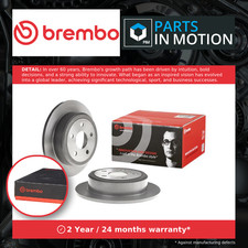 2x Brake Discs Pair Solid fits JEEP WRANGLER Mk3 2.8D Rear 2007 on ENS 316mm Set