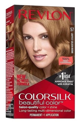 Revlon Colorsilk #57 Lightest Golden Brown Permanent Hair Color (Pack of 12)