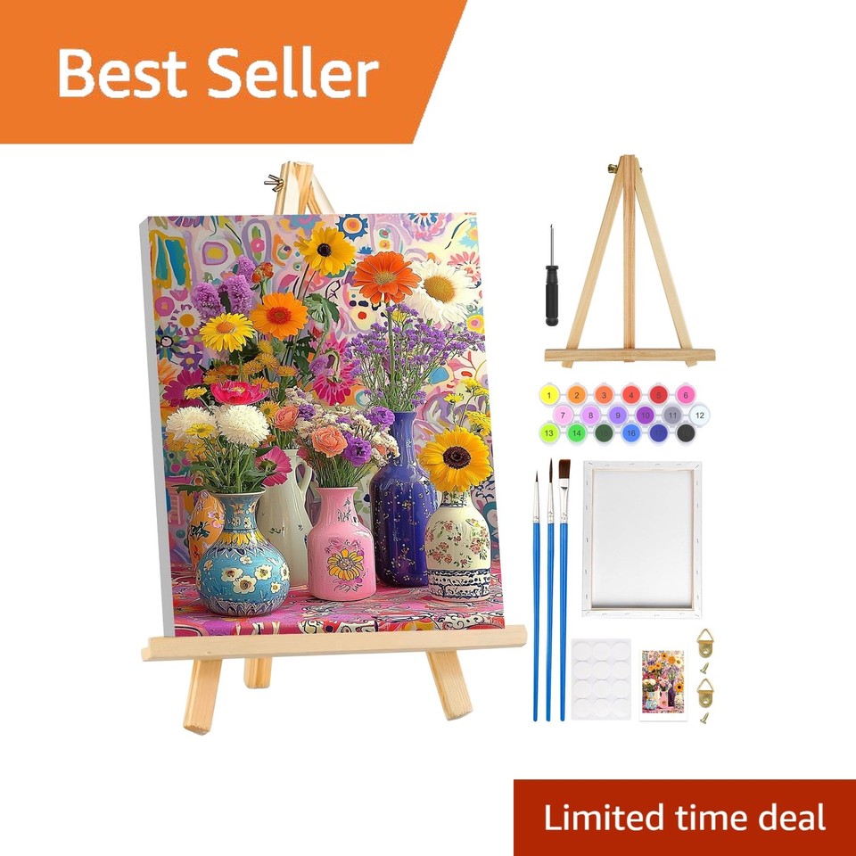 MOGTAA Paint by Numbers Kit for Adults Beginners with Frame, Adult ...