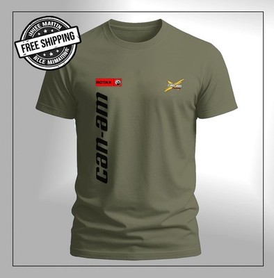 CAN AM TEAM BRP ROTAX RACING Logo Heavy Cotton T-Shirt - USA All Size