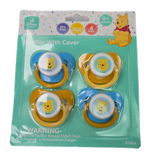 Disney Baby Winnie the Pooh 4-Pack Pacifiers with Covers 0 Months BPA Free