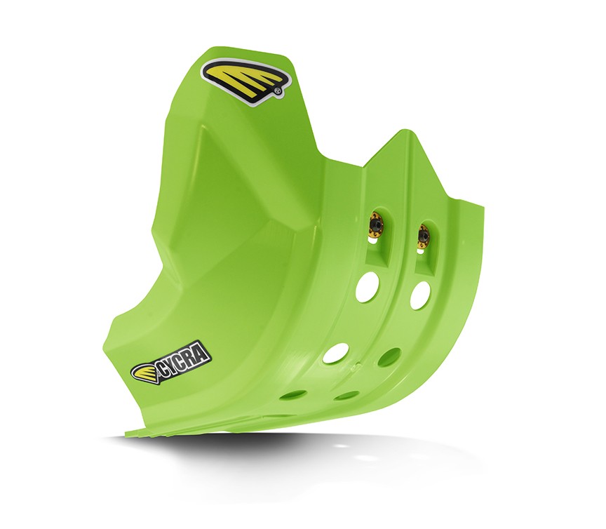 Blindage complet moteur Kawasaki vert anti-choc et projection de pierres