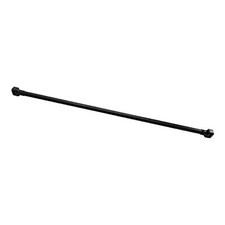 Naiture 60'' Straight Shower Curtain Rod with Swivel Flange or Bracket, Black