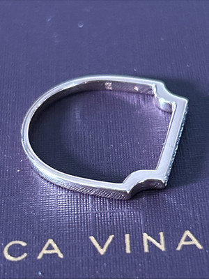 Monica Vinader Signature Thin Diamond Ring 18k Rose Gold