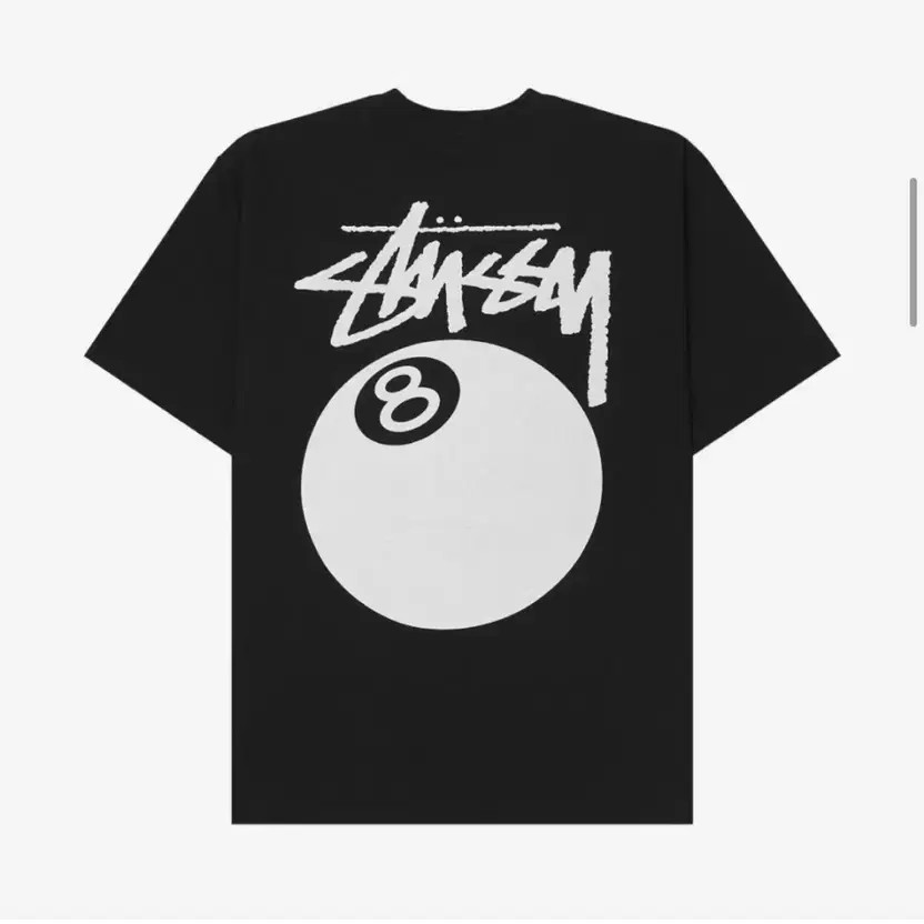 Stussy 8-Ball Short Sleeve T-Shirt Black L thumbnail 3