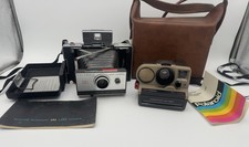 Vintage Polaroid Instant Land Camera 101  One Step Sonar Lot W/ Cases Manuals