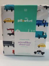 Pillowfort Transport Terrific Microfiber Full Sheet Set Oeko-tex Boys Bedding
