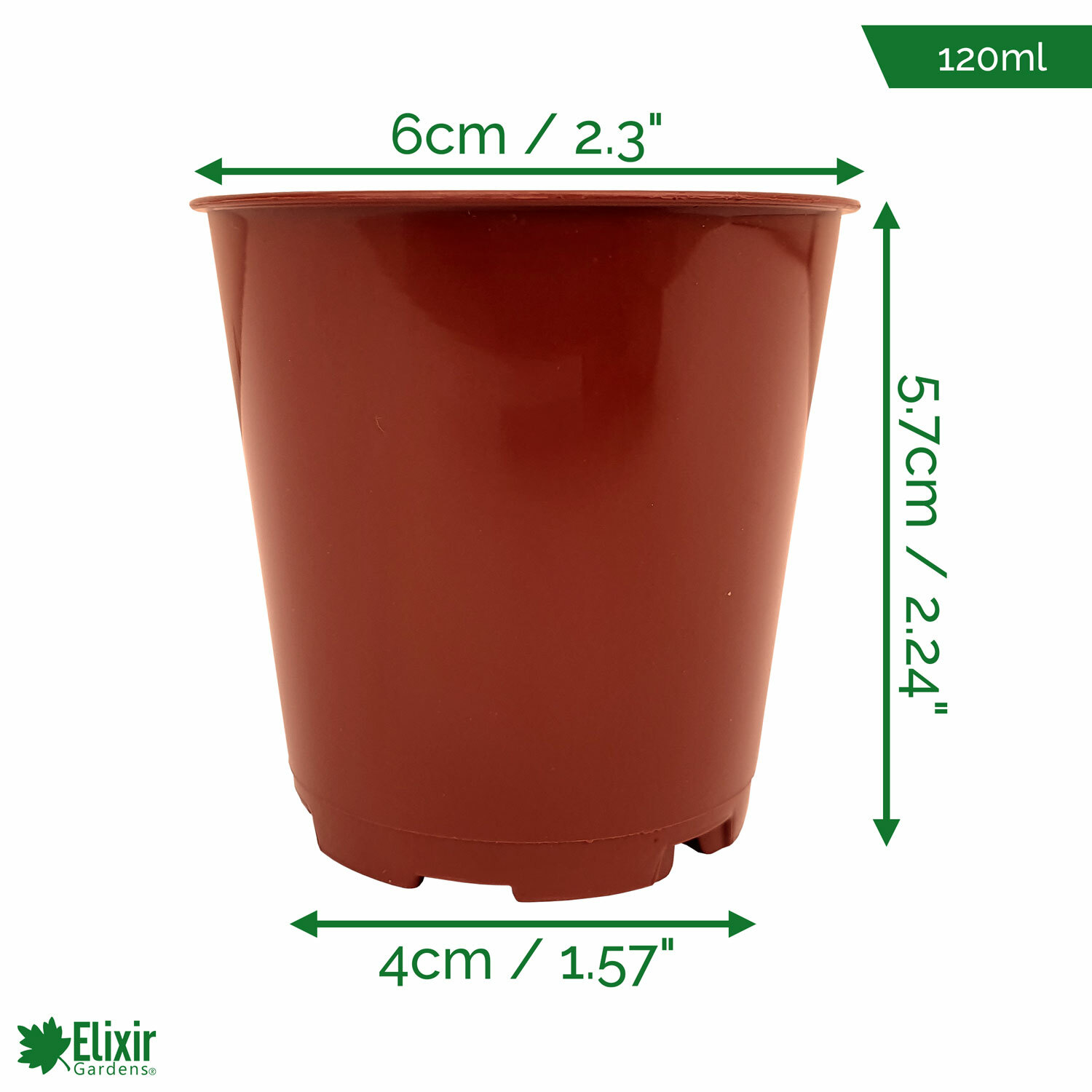 Strong Deep Terracotta Plastic Plant Pots Cactus/House Plants