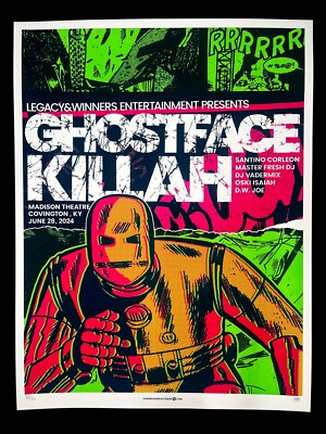 【非売品】GHOSTFACE KILLAH / THE PRETTY ポスター Ghostface Killah June 2024 Limited Edition Gig Poster | eBay