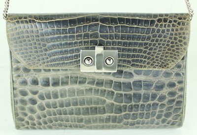 Maurizio Righini Grey Alligator Handbag | eBay