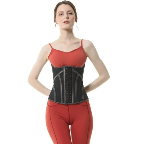 Latex Waist Trainer Corsets Women Weight Loss 19 Spiral Steel Boned Underbust - Picture 5 of 14