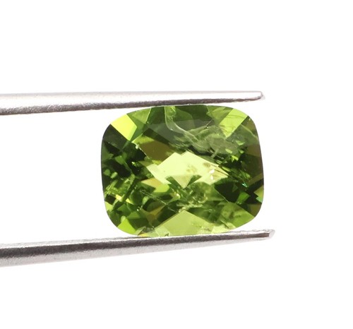 Peridoto suelto corte a cuadros piedras preciosas de peridoto natural de 4,15 quilates para joyería 11x9 mm - Imagen 5 de 7