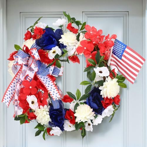 beat fourth of july wreath