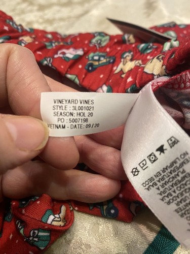 Boys Vineyard Vines Red Poly Knit Lounge Pants Size 6 100% Polyester New - Picture 4 of 4