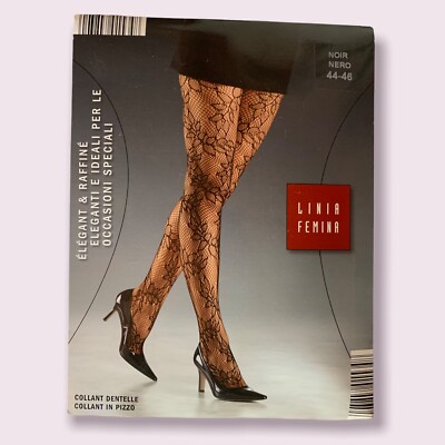 Strumpfhose Spitze - LINIA FEMINA - Schwarz - 44-46