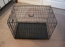 Top Paw Black Double-Door Folding Metal Pet Crate