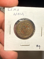 Imperial Hoteland Bar Elma Washington 5 Cent Merchant Token