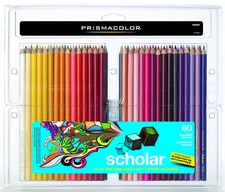 Prismacolor Scholar Colored Pencils 92808HT, 60-Count, Rich, vibrantly pigmented