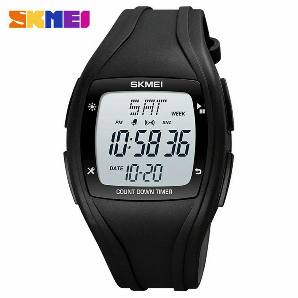 SKMEI Men Wristwatch LED Chronograph Countdown Watches Camouflage Sport Watch