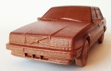 Volvo 740 Sedan - 1:16 Holzauto Modell Sammlerstück Nachbildung Eines Oldtimer
