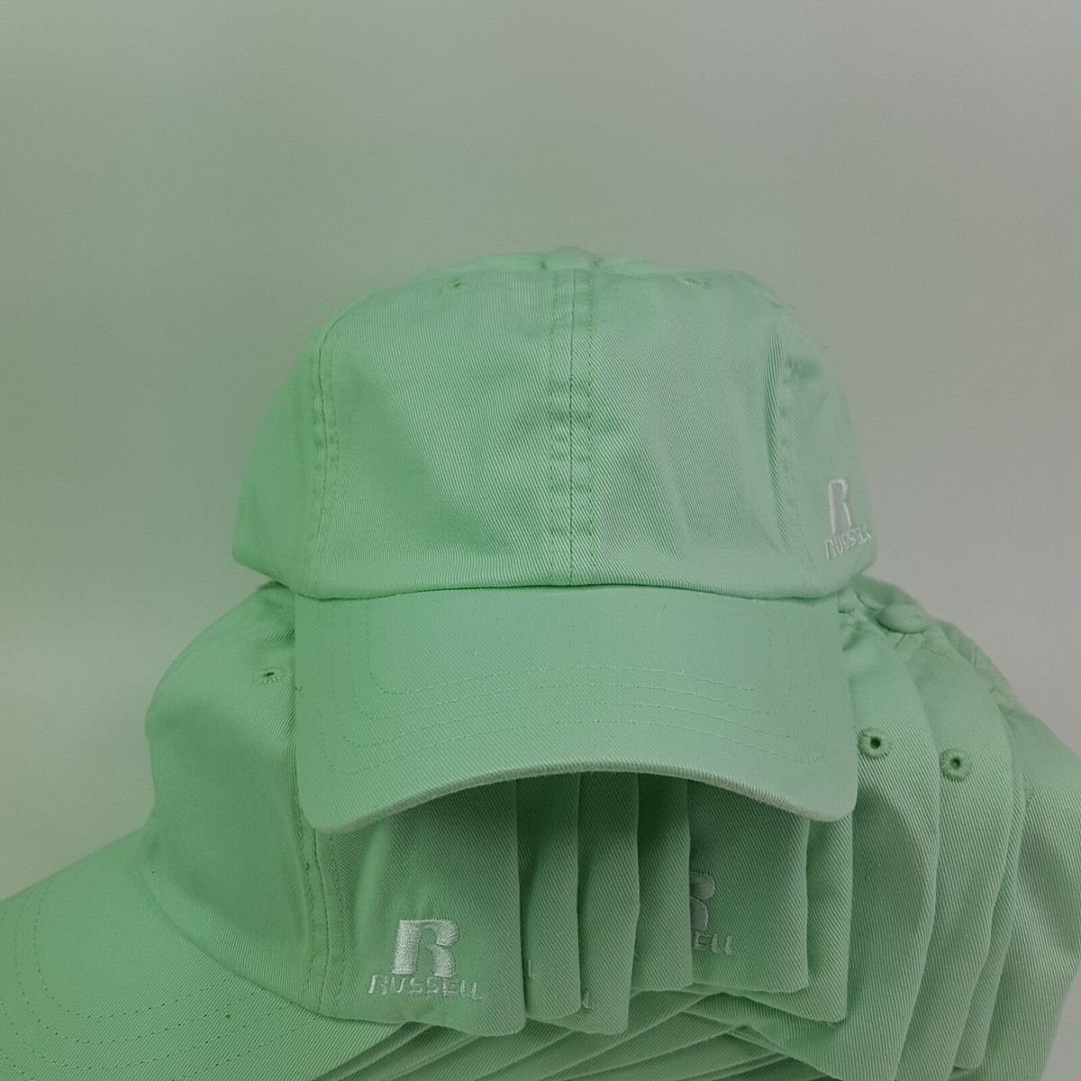 Lot Of 12 Blank Mint Green Russell Snapback Adjustable Sports Hat Baseball  Cap