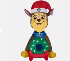 PAW PATROL 3.2' LED CHASE W/ WREATH & BONE CHRISTMAS INFLATABLE DECORATION NEW